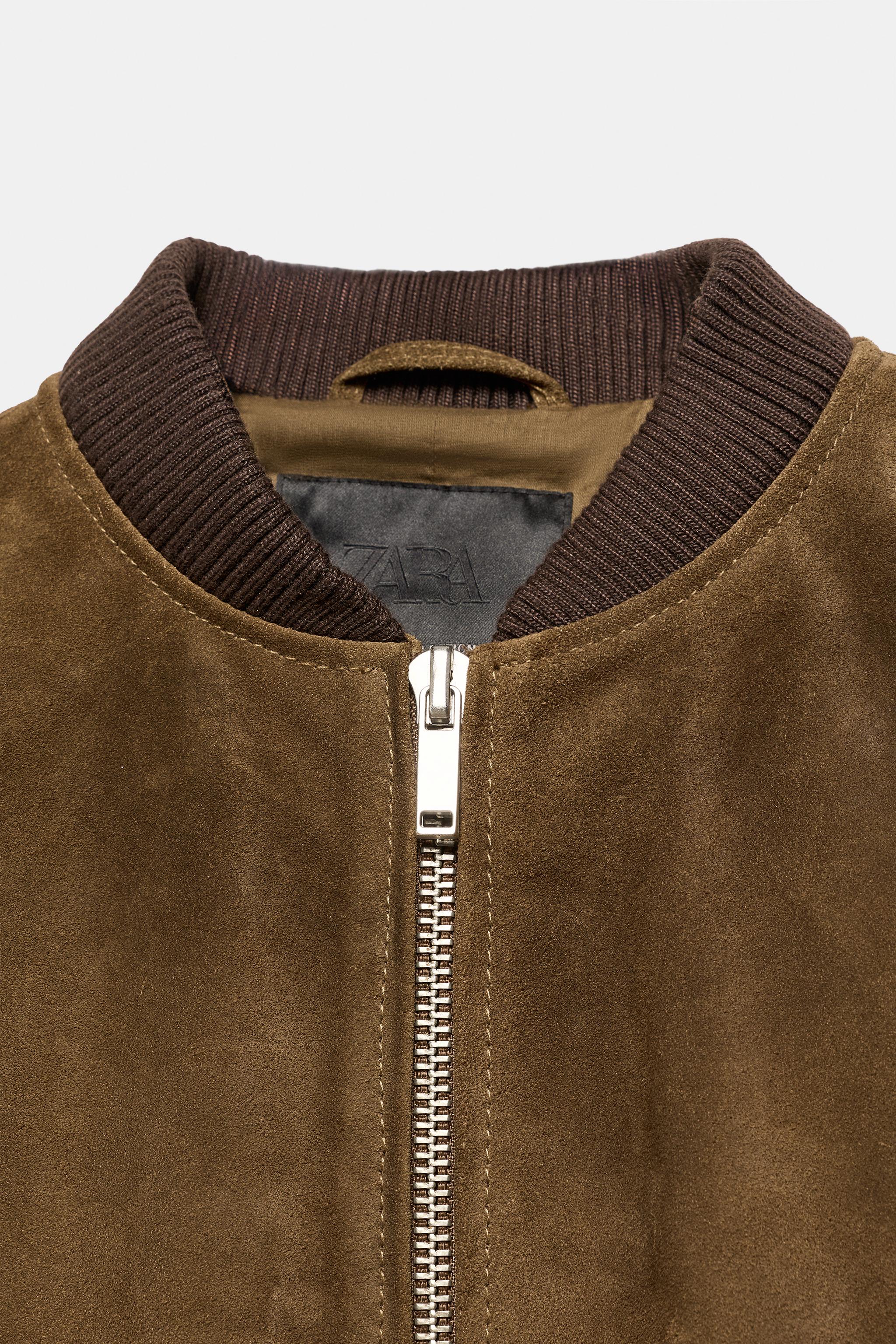 100% SUEDE BOMBER JACKET ZW COLLECTION LIMITED EDITION